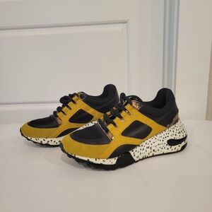 Steve Madden Black and Yellow Speckled Sneakers